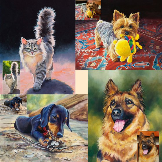 Custom pet portrait from picture