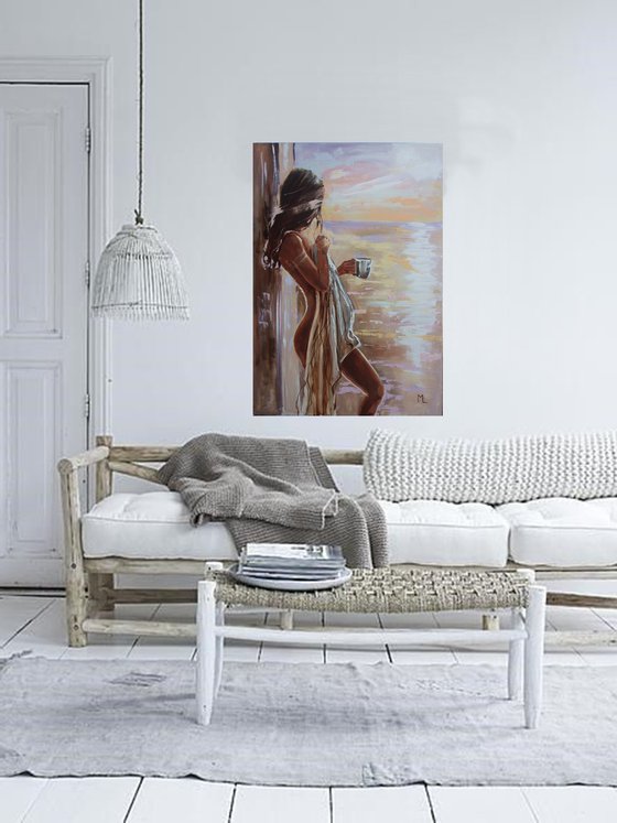 " WHAT A WIEV WITH MORNING COFFEE "