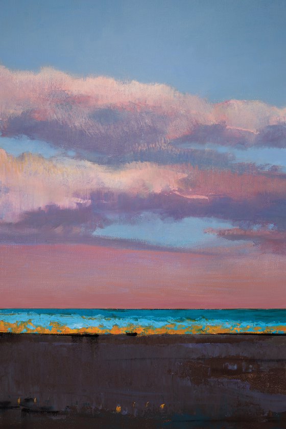 Summer Sunset in Florida 30x30" 76x76cm by Bo Kravchenko