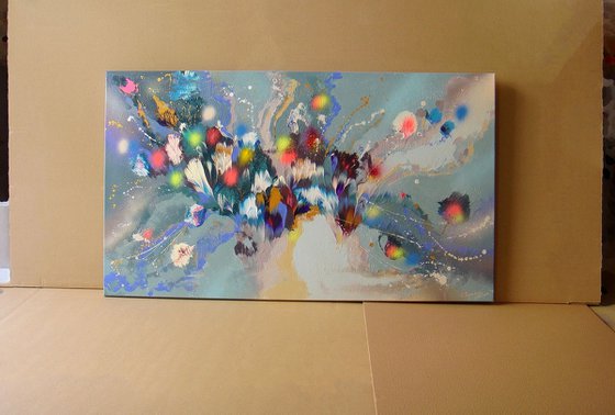 "Morning Flower Melodies", LARGE Painting