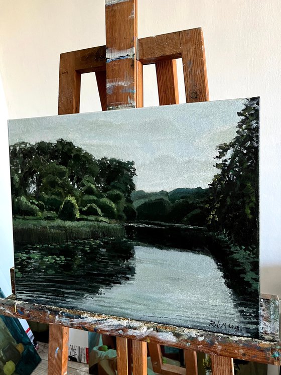 In the summer by the river