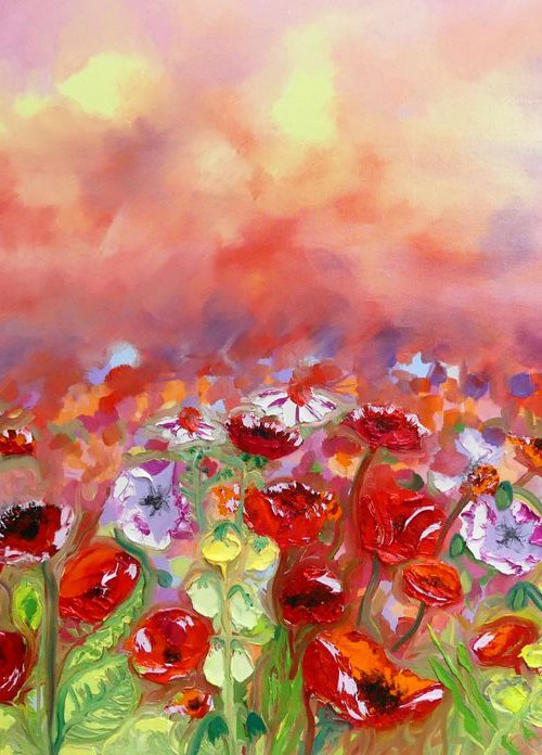 Poppy Garden by Lesley Blackburn