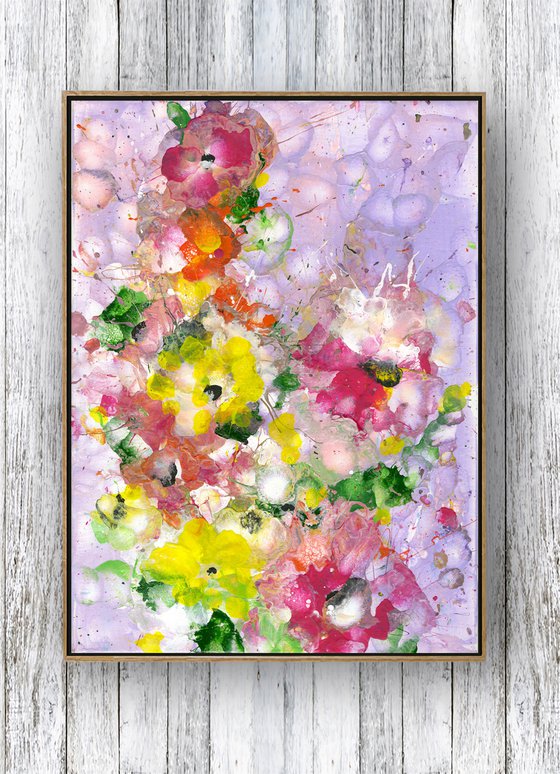 Flower Candy 1 - Floral Painting by Kathy Morton Stanion