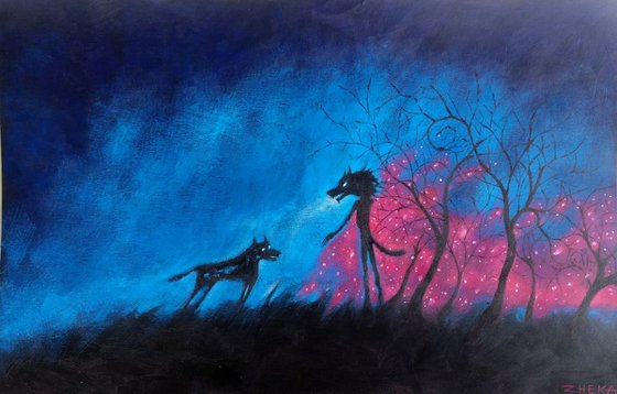 Encounter. Original painting