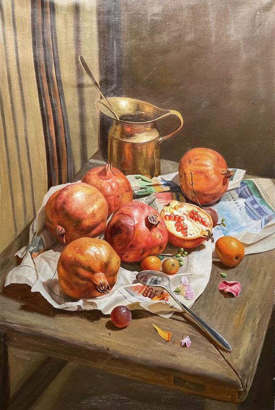 Still life:pomegranates c211