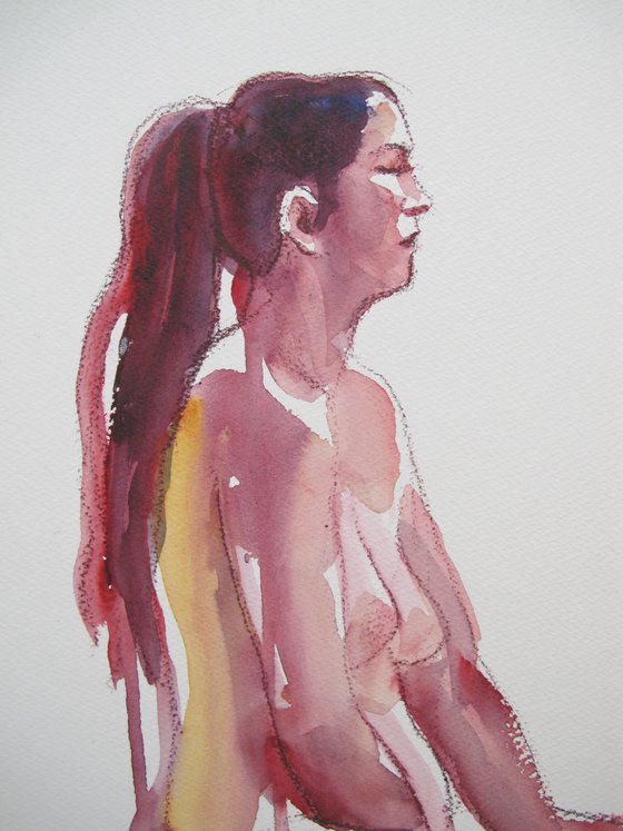 Seated female nude