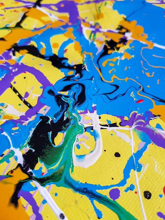 - Sledo - Style of JACKSON POLLOCK. Abstract Expressionism Painting