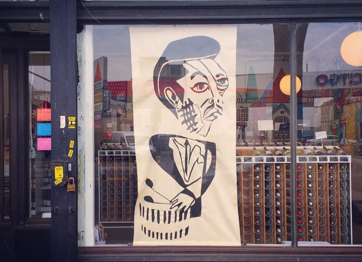 Abstract Portrait Painting By Kimi Kaa, 33 X 70", Bu (Jazz Series), Original Artwork