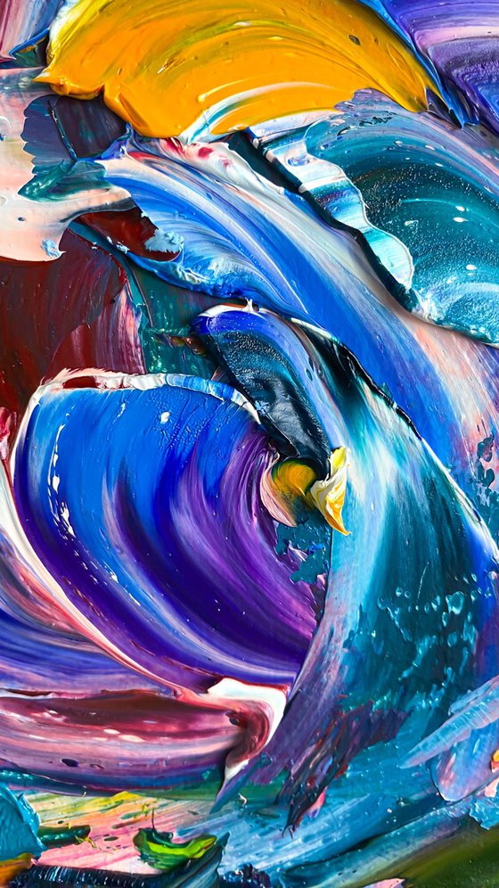 Vibrant Cosmic Bloom Art
