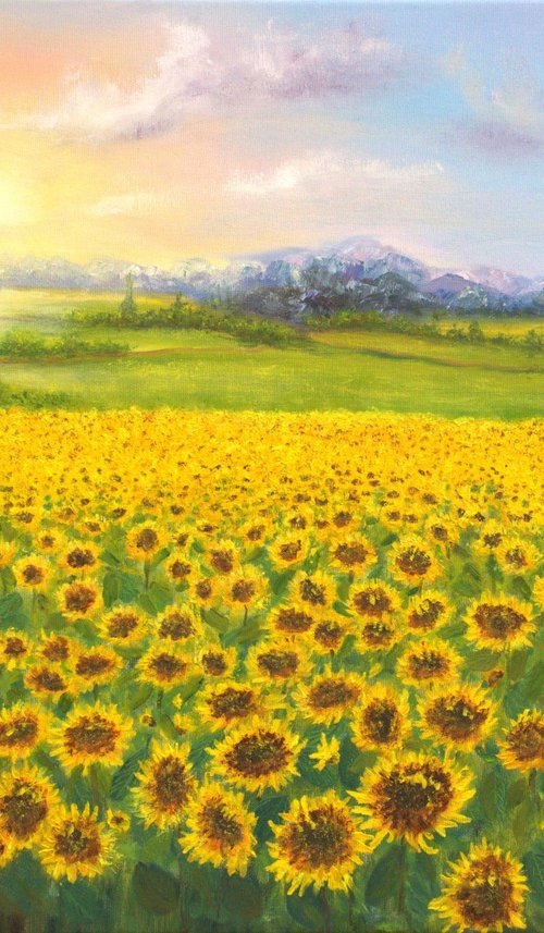 Sunflowers field by Ludmilla Ukrow