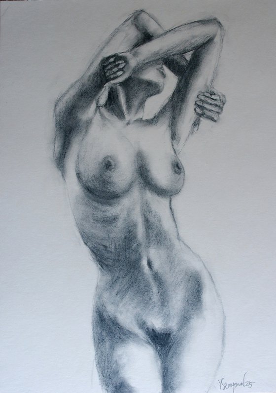 Female Figure #75 Charcoal