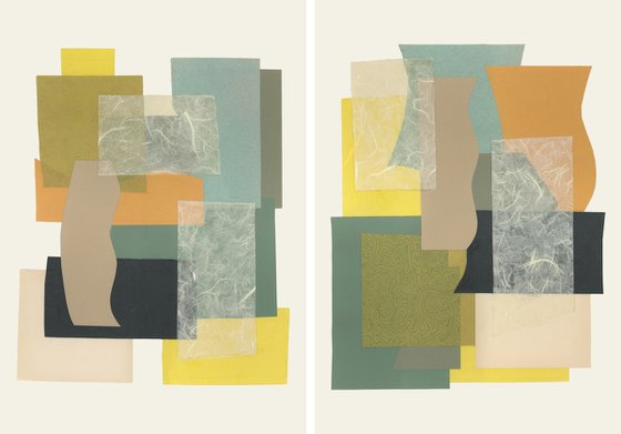Abstract geometric collage set