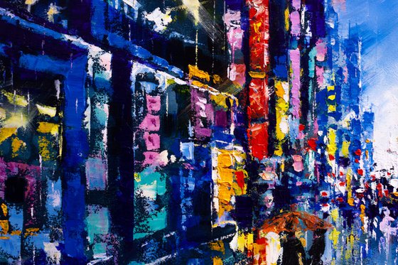 Night city lights