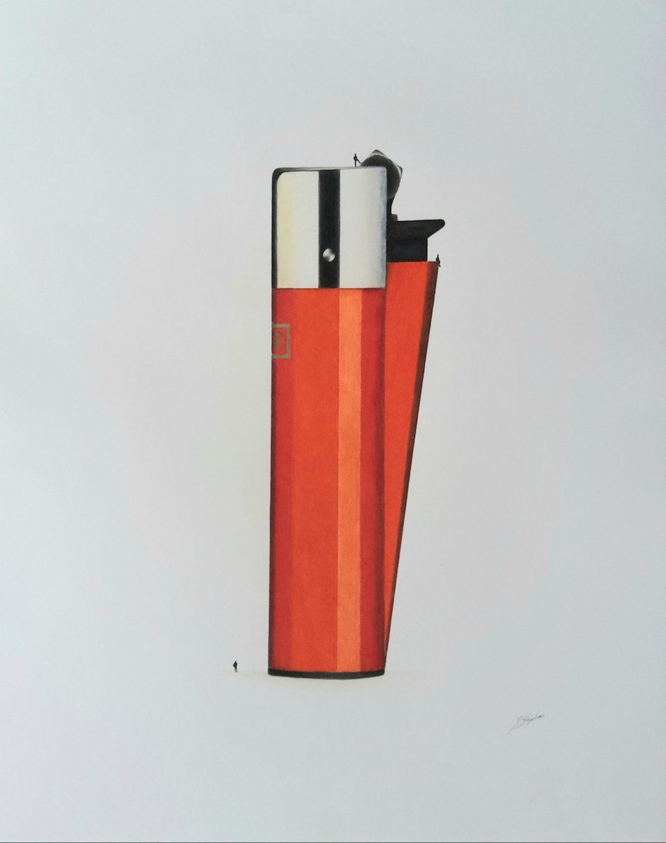 Red Clipper Lighter by Daniel Shipton