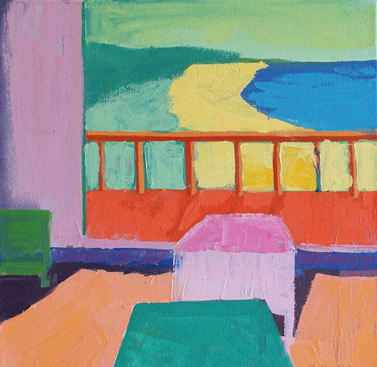 Interior By The Beach By Patty Rodgers, 12 X 12, Artwork For Sale On Artfinder
