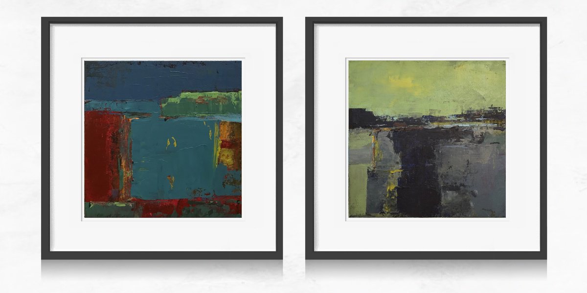 Impressionistic Landscape Acrylic Painting By Nick Molloy, 10 X 5", Alba Landscapes 6, Original Artwork