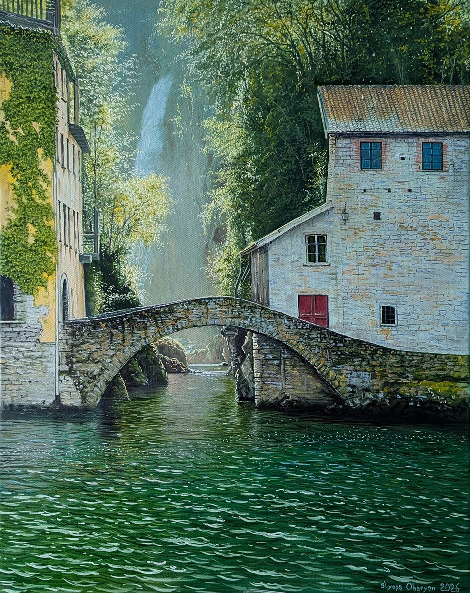 Bridge To A Fairy-Tale Corner By Stepan Ohanyan, 22 X 28, Artwork For Sale On Artfinder