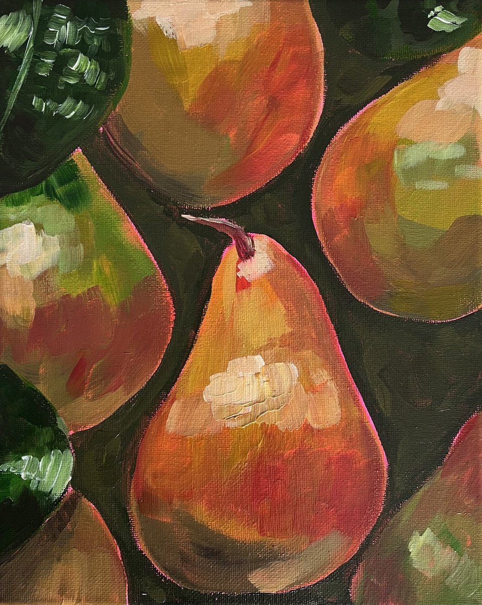  Golden Pears By Dal Kaur, 8 X 10, Artwork For Sale On Artfinder