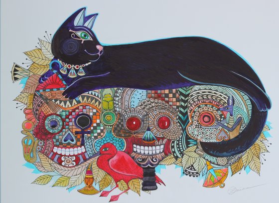 The Guardian Cat of Ancient Worlds