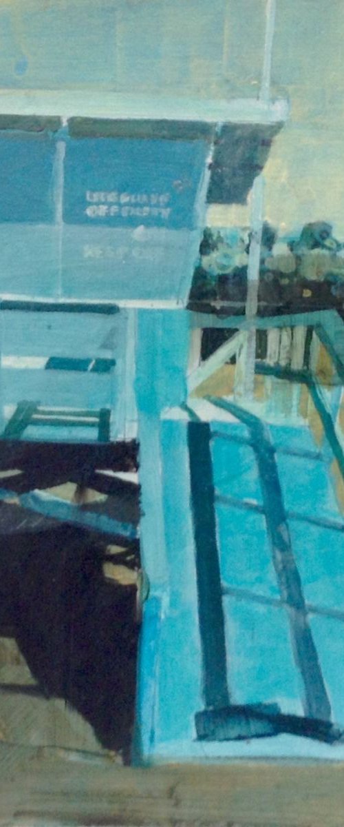 Lifeguard hut, Santa Monica, CA. New Year's Day 2017 by Julian Sutherland-Beatson