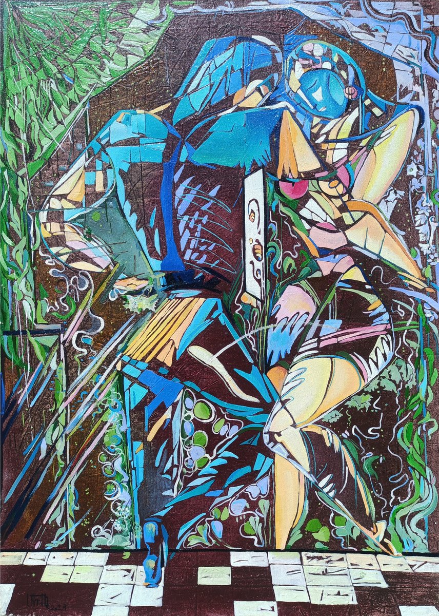 Impressionistic Portrait Oil Painting By Anahit Mirijanyan, 20 X 28, Love Confession, Original Artwork