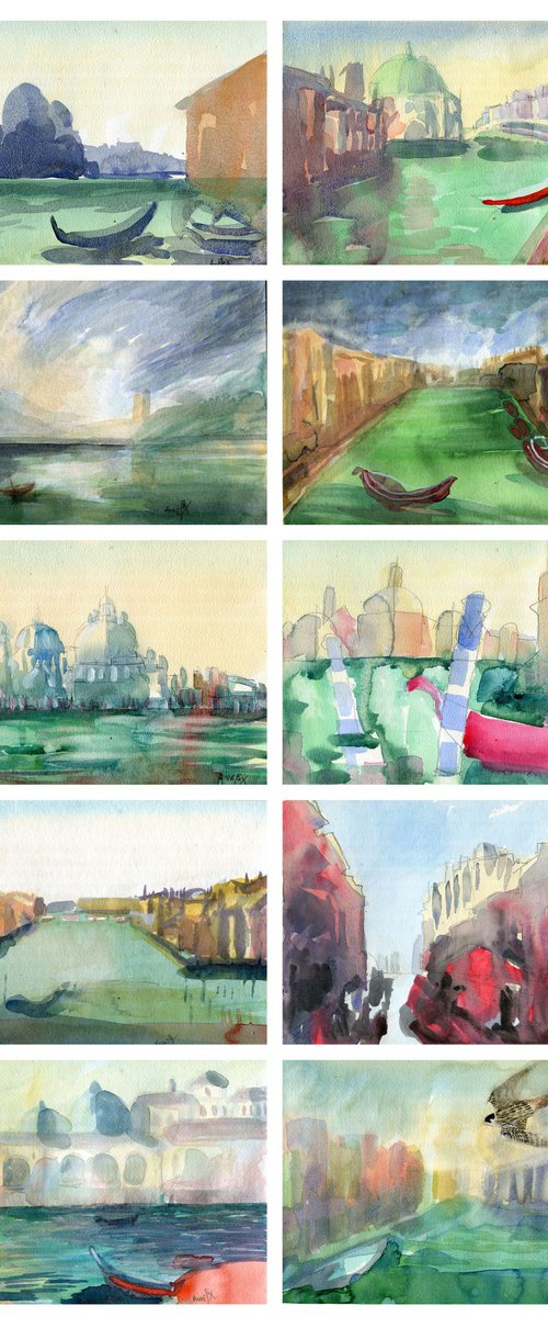 Green Venice Collection x 10 by Elizabeth Anne Fox