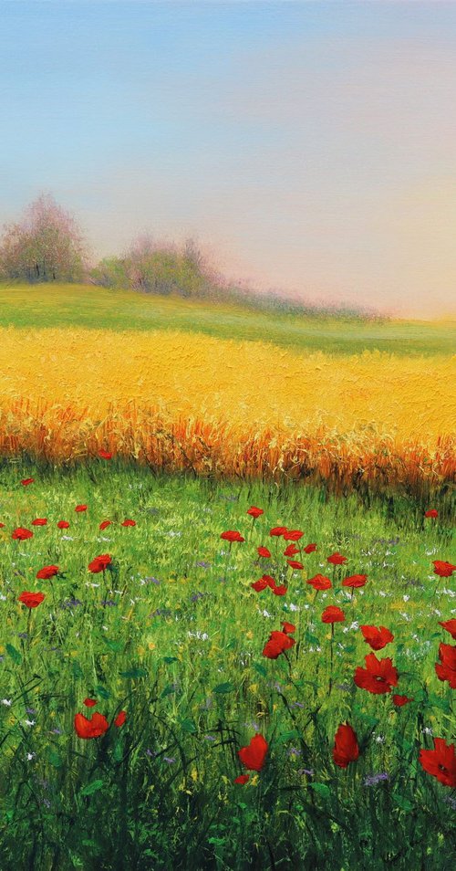 Wheat field in summer by Ludmilla Ukrow