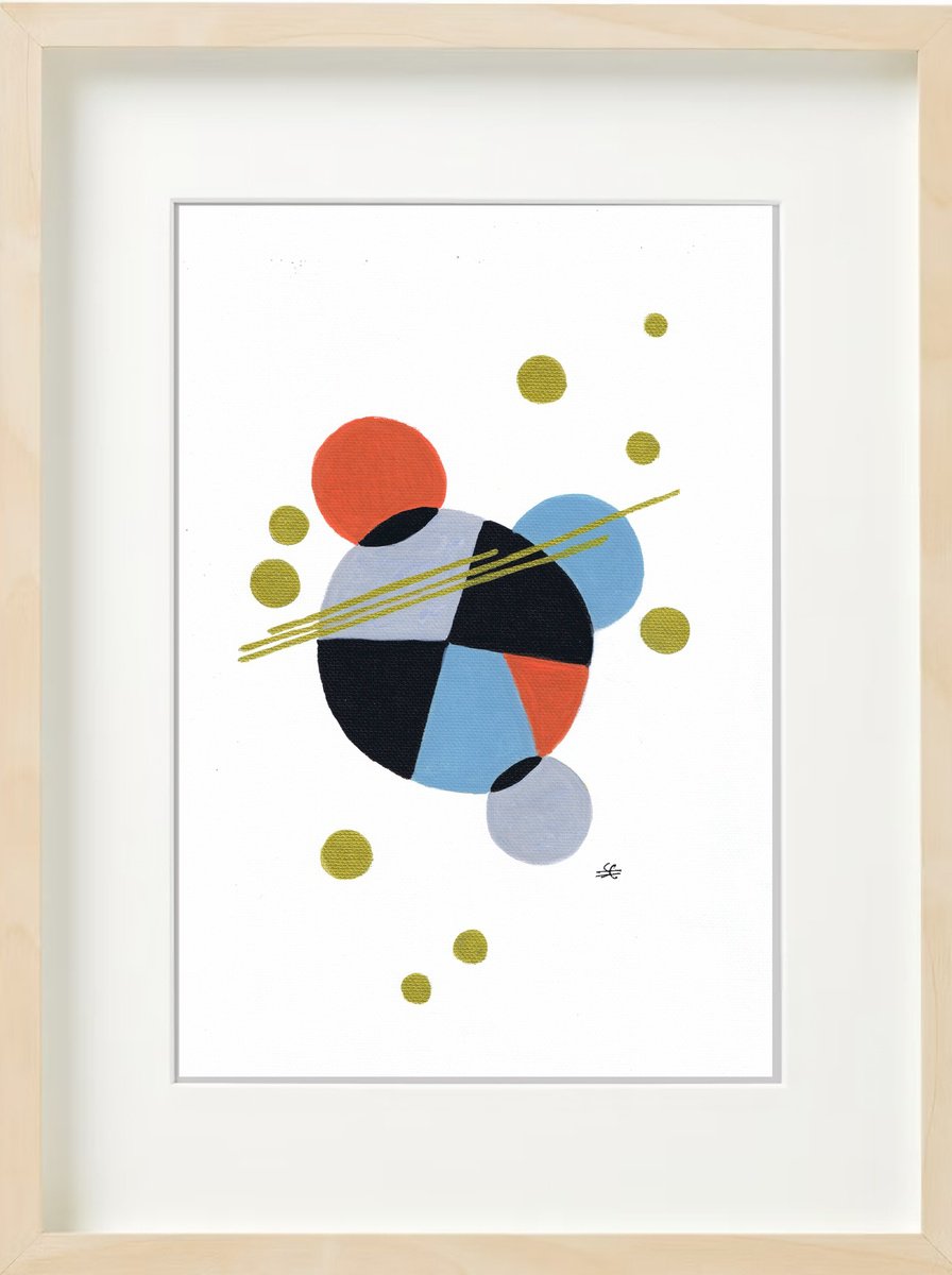 Abstract Acrylic Painting By Carla Sa Fernandes, 13 X 17, Ss67.S1, Original Artwork