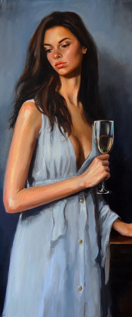 A portrait with wine by Serghei Ghetiu