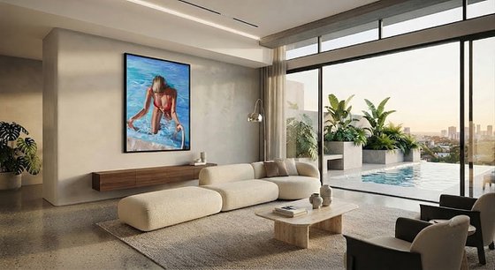" SUMMER POOL TIME in BLUE "