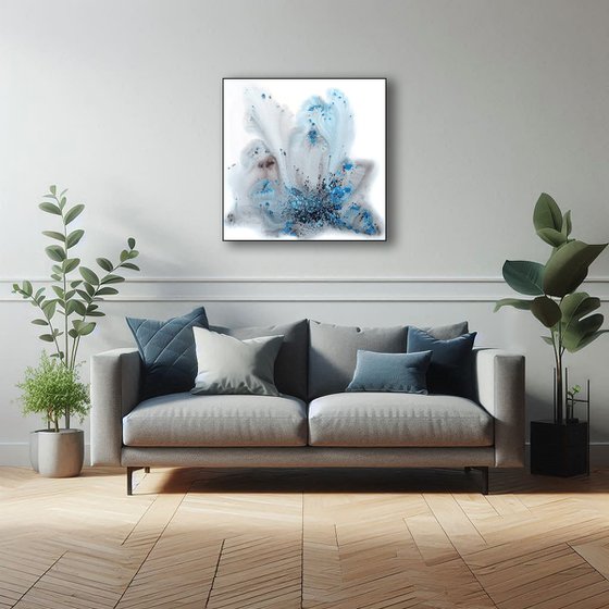 Nature 546 — Fluid Blue on Canvas