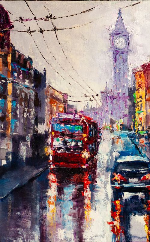 Rainy city by Aleksandr Neliubin