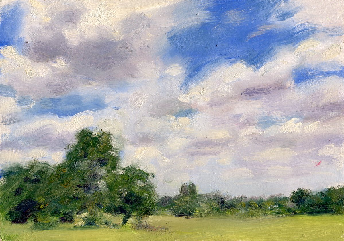 Cloudy Afternoon - Landscape Art By Anastasia Borodina, 8 X 6, Artwork For Sale On Artfinder