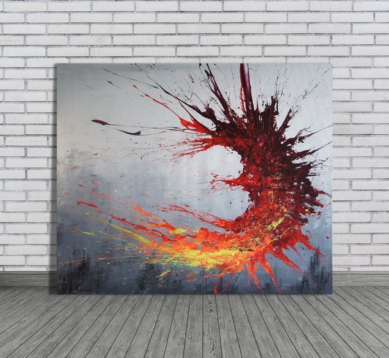 Twisting Fire III (Spirits Of Skies 120127) (120 x 100 cm) XXL (48 x 40 inches)