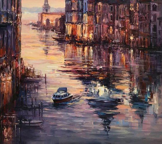 "Venice" large original oil painting 100x70