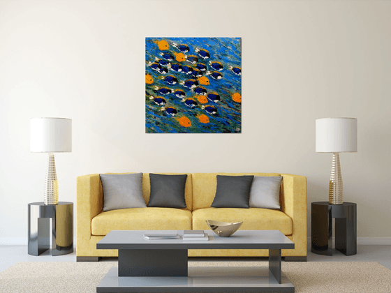 Tangs I ( Large 40"x 40"-102 x 102cm)