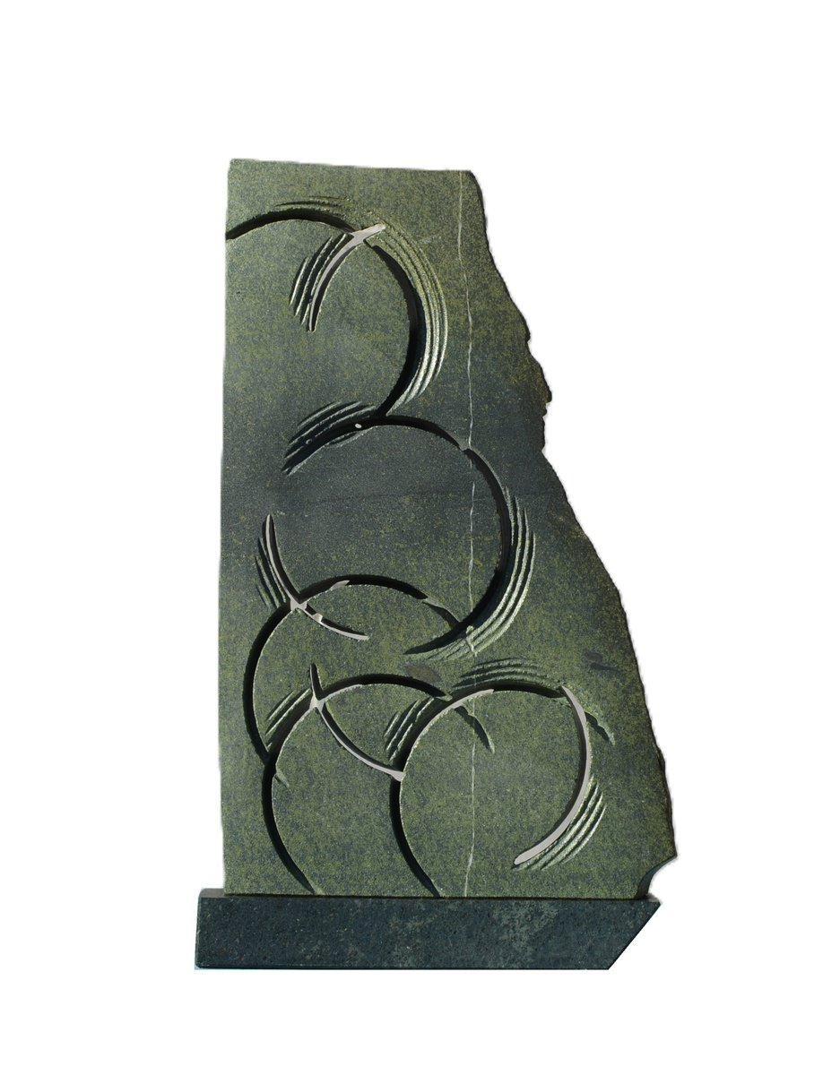 Abstract Stone Sculpture By Ognyan Chitakov, 9 X 15", "Aspiration", Original Artwork