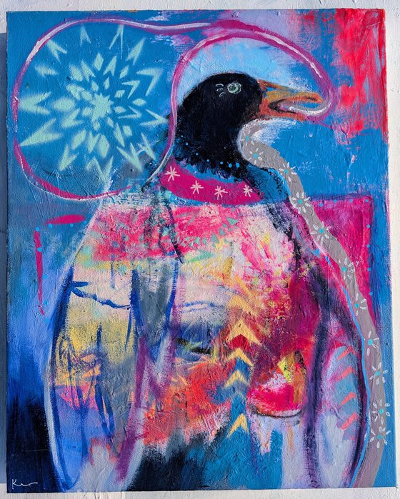 Crow prattles on and on.