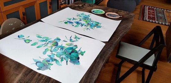 Herbal | Eucalyptus #2 Large 56x76cm/30x22"