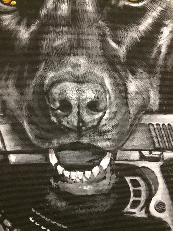 Barking gun (50X70)cm