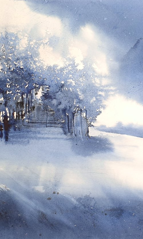 Sunny winter landscape by Elena Genkin