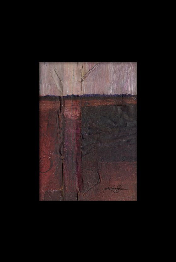 Oil Abstraction 0600 - Small collage and oil painting by Kathy Morton Stanion