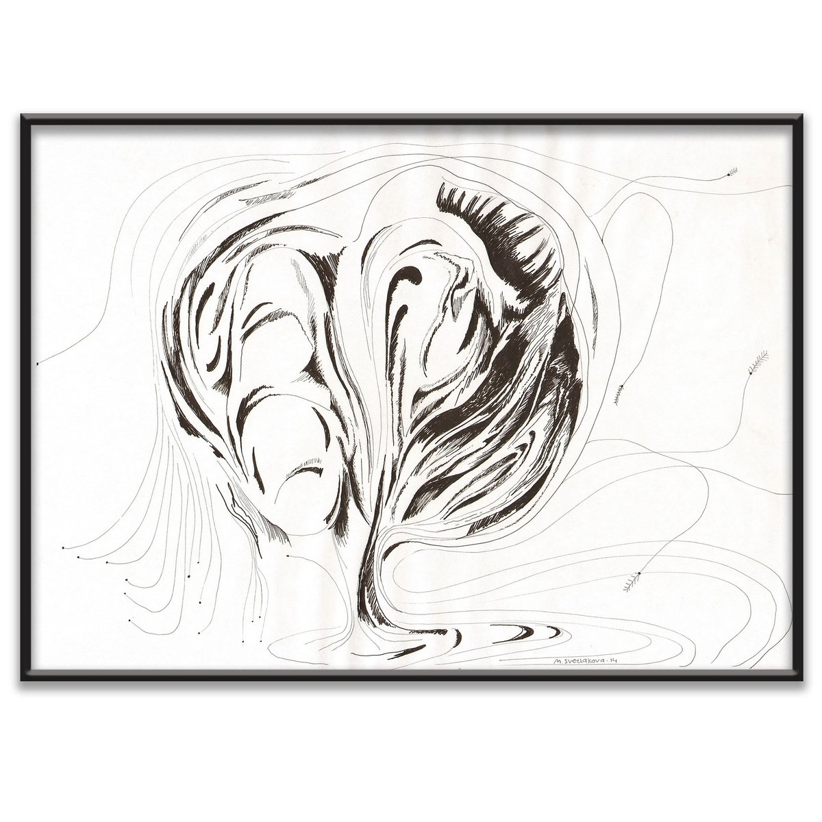 Ink abstract drawing Tree of knowledge by Maria Svetlakova