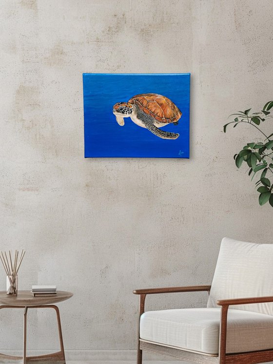Painting 'Silent Swim'
