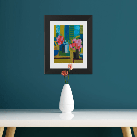 Two Vases of Pink Flowers