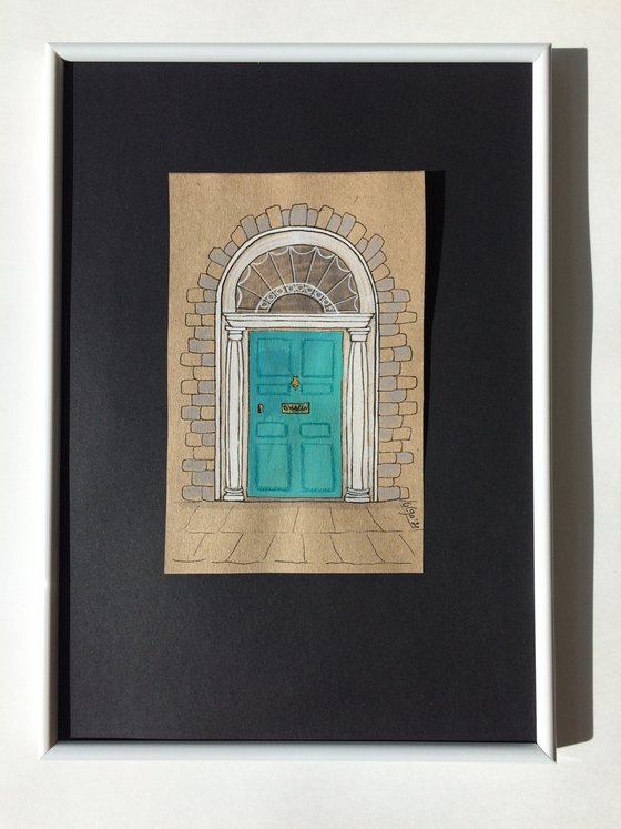 Turquoise door.