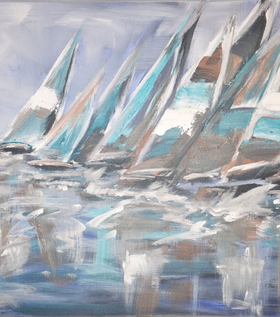 the regatta, blue, beige