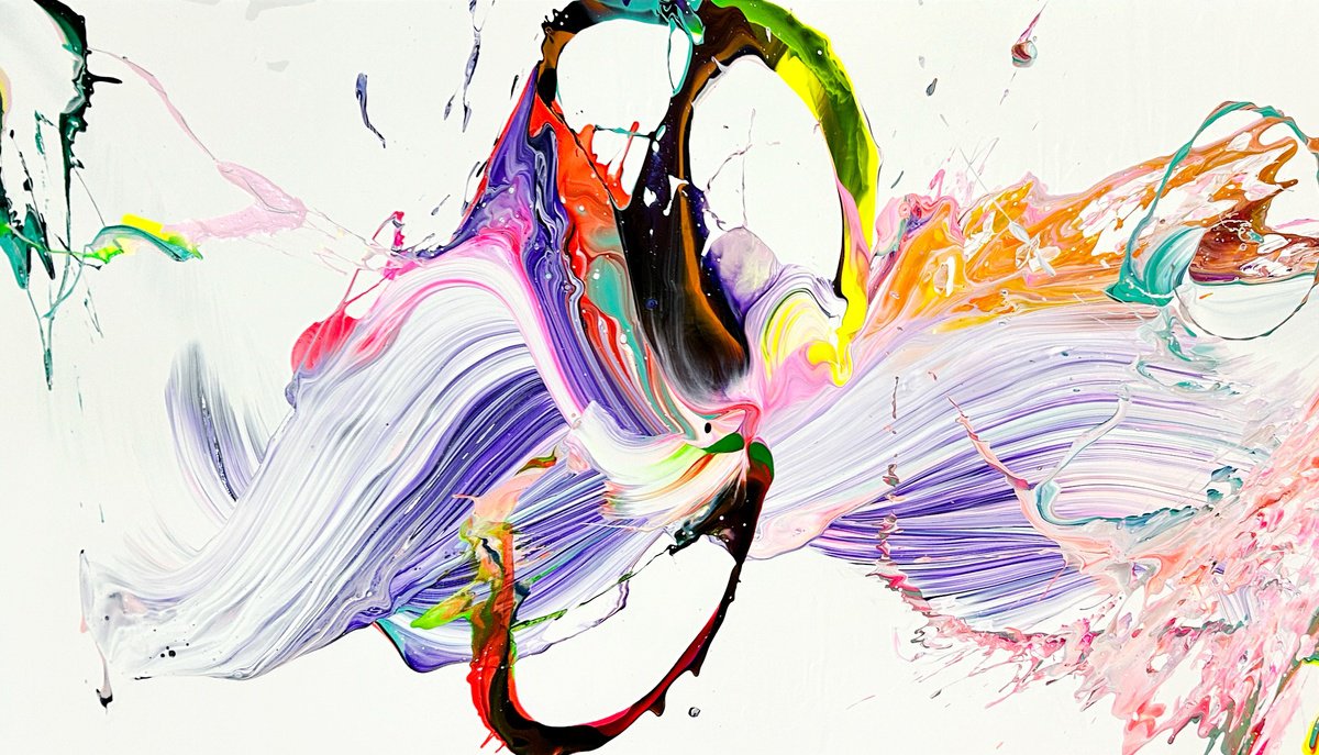 Organic Abstract Acrylic Painting By Nikolaos Schizas, 59 X 39", To Be Loved, Original Artwork