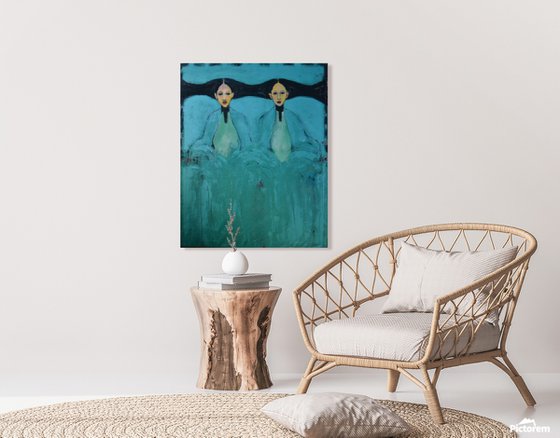 My Red — Twin Figures in Diamond Green