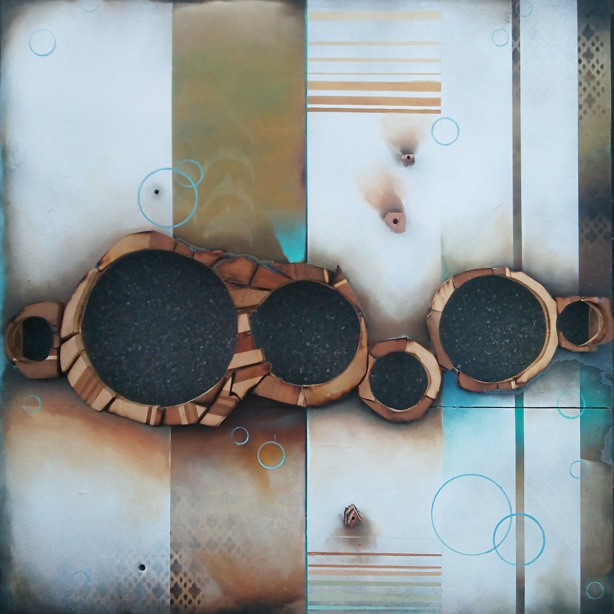 Organic Abstract Painting By Christopher Scardino, 36 X 36, Portal Iv, Original Artwork